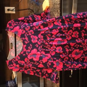 Blue and pink empire waist dress